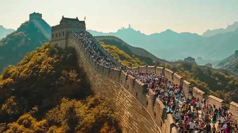 人潮长城