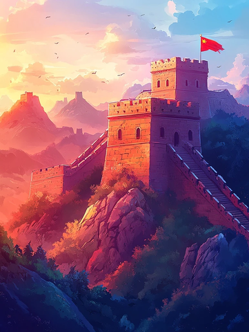 烽火台上红旗飘