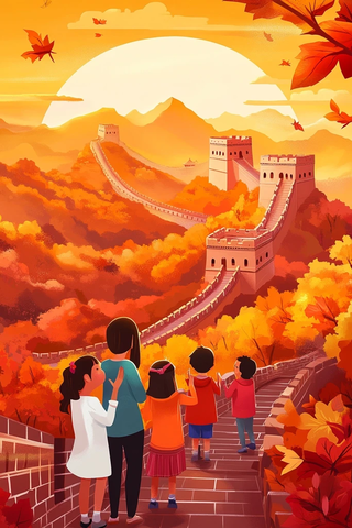 秋日长城亲子游