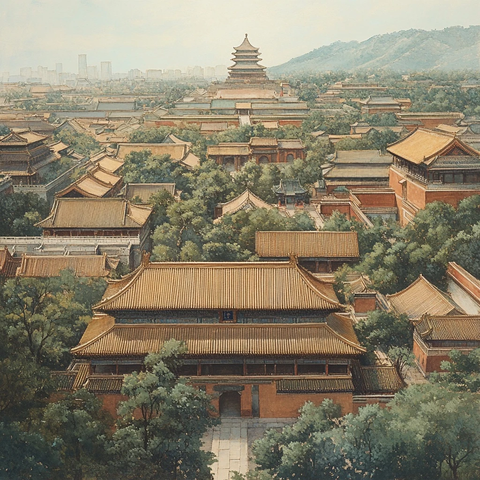 古建筑群的风光