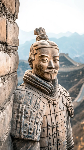 长城边的兵马俑