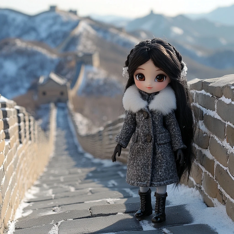 长城边的玩偶