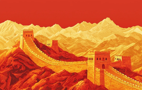 红金风格长城