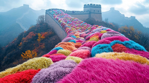 毛绒覆盖的长城