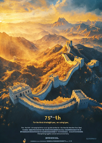 长城蜿蜒庆祝国庆