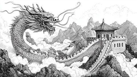 五爪金龙与长城