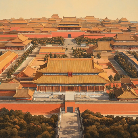 北京风格建筑群