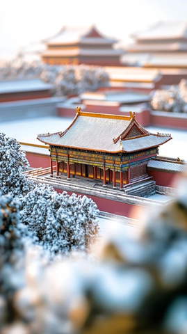 雪季紫禁城微缩景观
