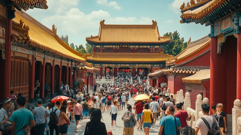 中国传统建筑人群