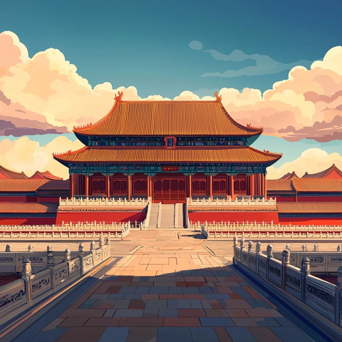 古代紫禁城宫殿建筑