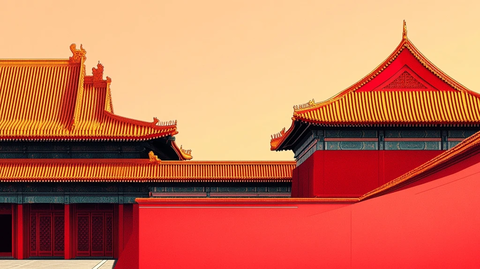 故宫建筑轮廓与色彩