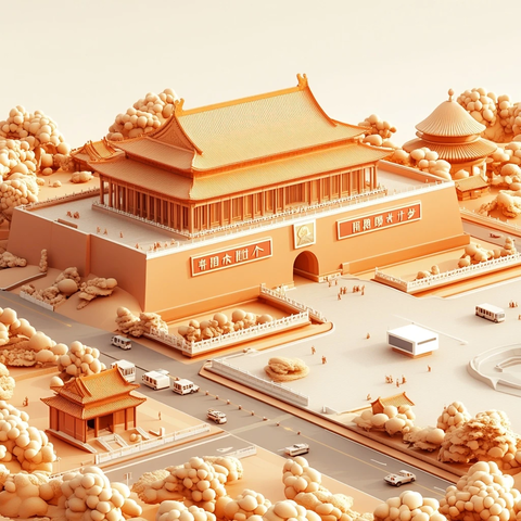 天安门3D渲染图