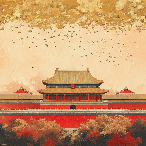 紫禁城金色菩提树