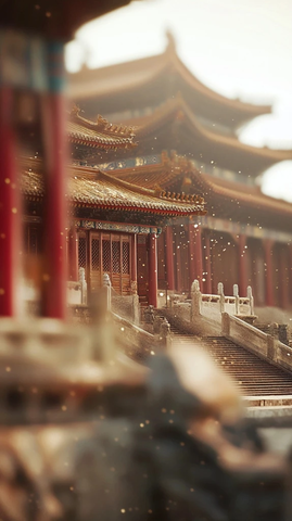 故宫建筑风格背景