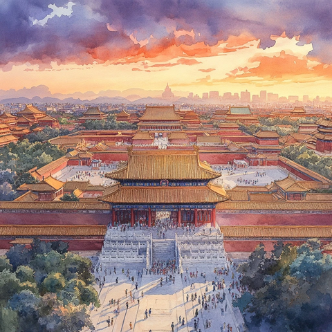紫禁城日落