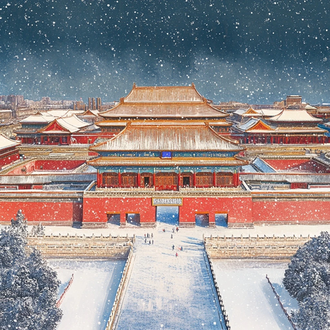 紫禁城初雪红包