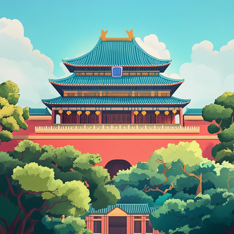 故宫建筑与灯笼