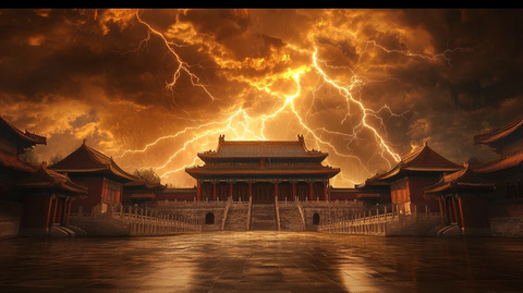 古代宫殿户外空景