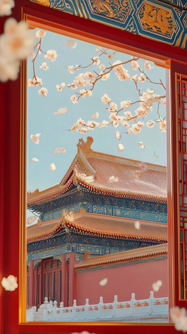 紫禁城窗棂雕花