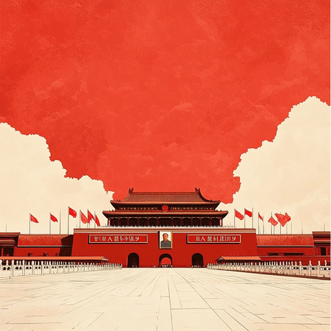 天安门广场形状海报