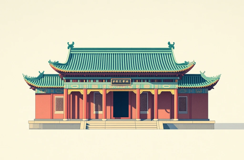 古代建筑正面图