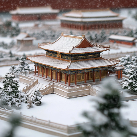 雪中紫禁城