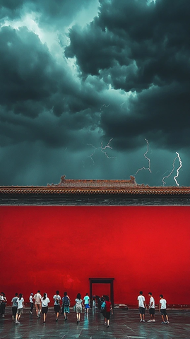 紫禁城内游客穿梭