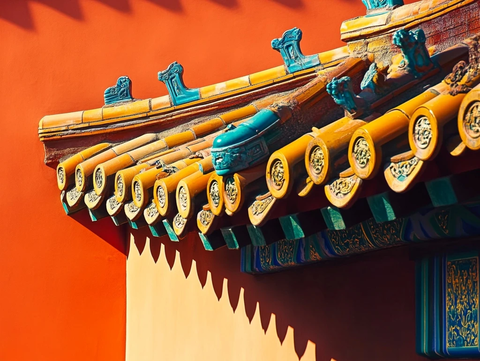 故宫屋檐与彩绘