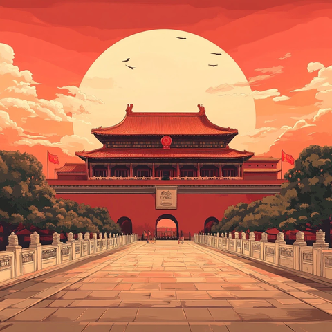 天安门广场游客