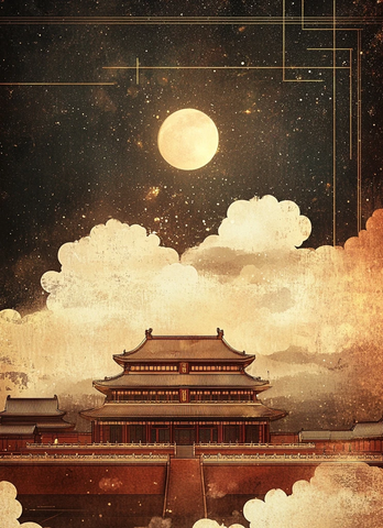 紫禁城星月云影