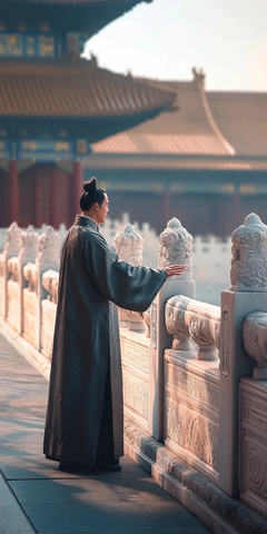 永乐帝触摸白玉栏杆