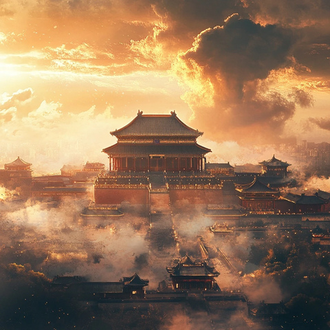 金碧辉煌的古代宫殿