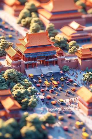 天安门广场粘土动画