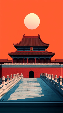 紫禁城平面矢量图