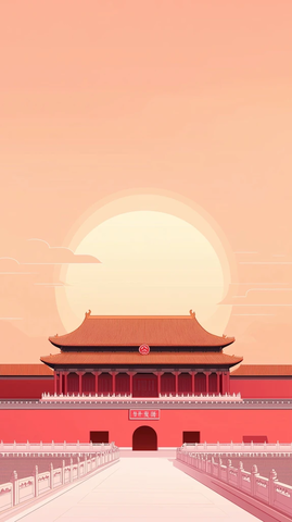 红墙金瓦古建筑