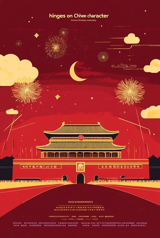 中国国庆节庆祝海报