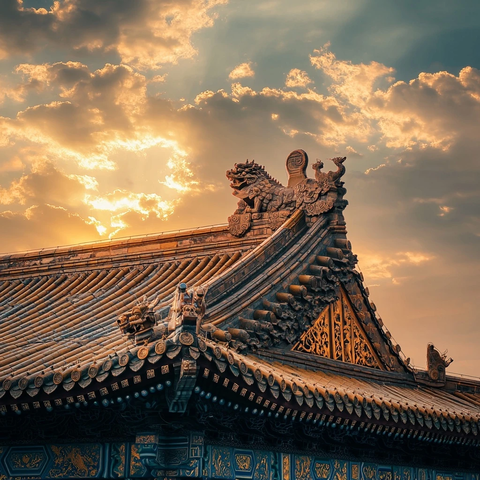 中国古代建筑屋顶狮子脊兽