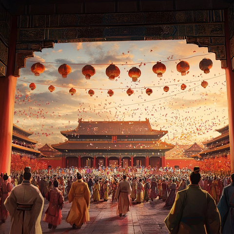 故宫灯会古装欢庆