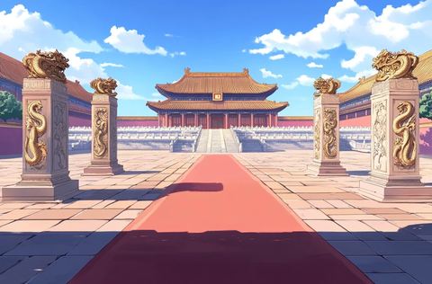 故宫红毯金龙柱