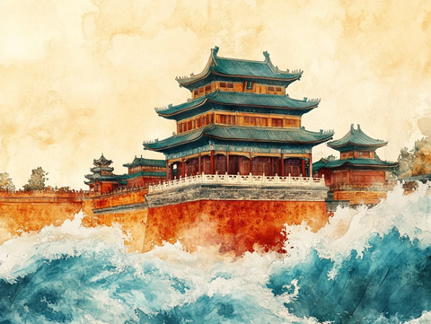 古代城市金色宫殿