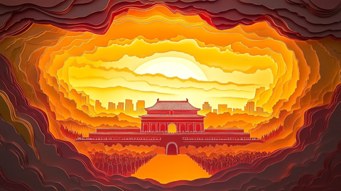 天安门广场纸雕灯笼节