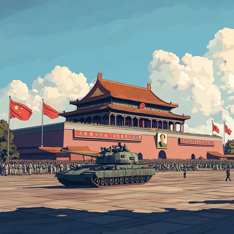 天安门广场动画风格