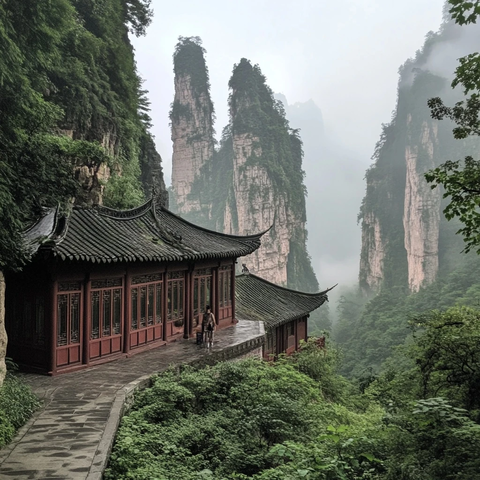 张家界天门山玻璃栈道