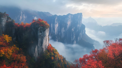 女神峰顶俯瞰三江