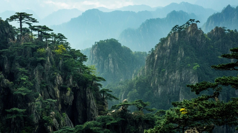 中国山脉树木覆盖