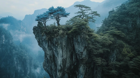 骜山桂树与朱萸草