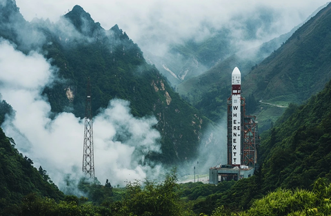 长征四号火箭发射海洋监测卫星