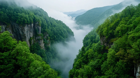 河流与山脉的自然景观