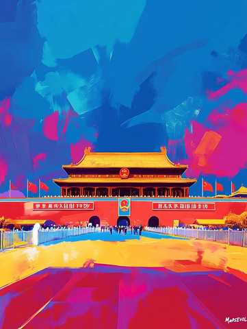 天安门艺术绘