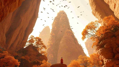 花果山树花泉流